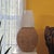 Vintage Ikea Woven Rattan Coastal Boho Table Lamp With White Frosted Glass Shade For Sale - Image 18 of 18