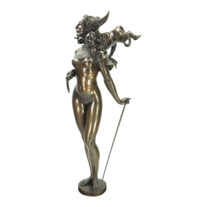 Fine Bronze Sculpture "Stalking" by Michael Parkes American Magical Realist - 9/12