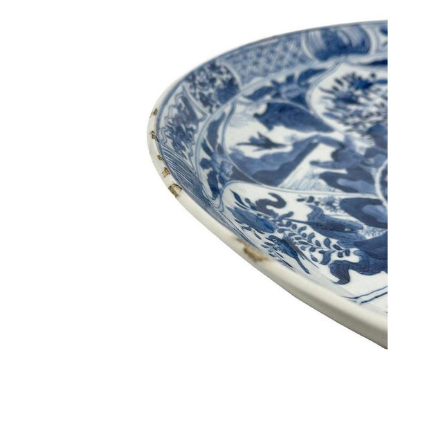 Qing Dynasty Kangxi Blue and White Dish For Sale - Image 9 of 12