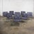 Wonderful vintage Modern Krueger set of 8 dining armchairs composed of chrome solid steel rod frames, black molded...