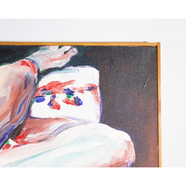 1994 Acrylic on Canvas Nude Painting by Caroline Mecklin For Sale - Image 9 of 9