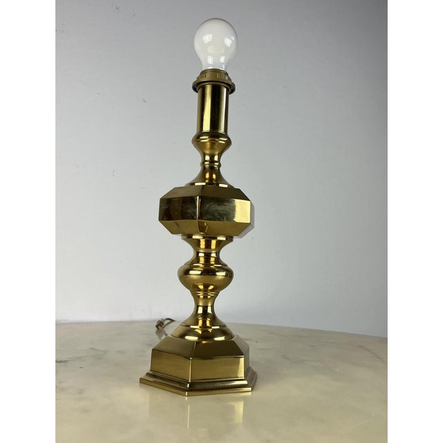 Vintage Italian Brass Table Lamps, 1980s, Set of 3 For Sale - Image 11 of 18