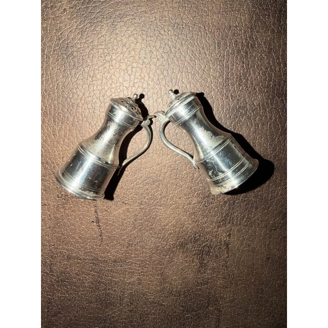 Antique Bailey Banks and Biddle Sterling Silver Miniature Salt and Pepper Shakers. For Sale - Image 4 of 13