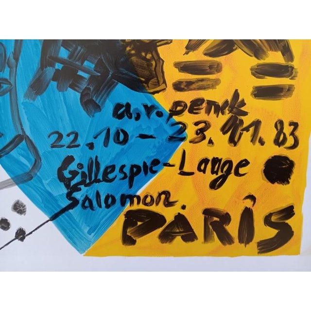 Original Ar Penck Exhibition Poster, Gillespie-Laage-Salomon Gallery, Paris, 1983 For Sale - Image 5 of 7