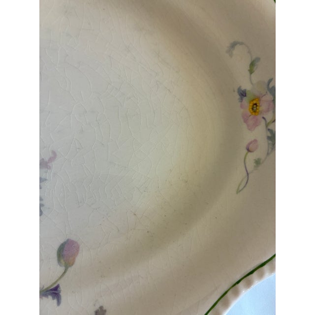 Vintage Steubenville Rose Dawn Pink Floral Rectangular Platter For Sale - Image 13 of 15