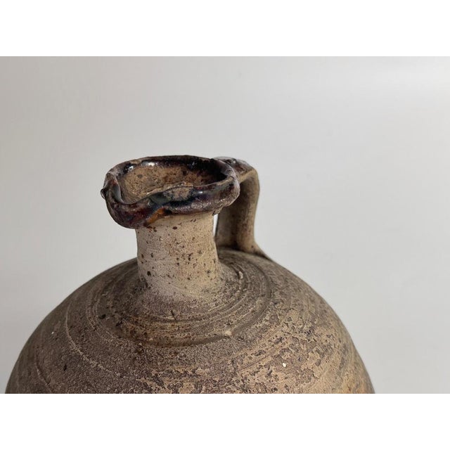 Brown Japanese Style Stoneware Pottery Jug, France, 19th Century For Sale - Image 8 of 18