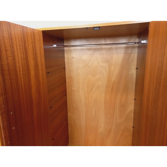 Vintage Tan Oak Wardrobe, 1960s For Sale - Image 16 of 18