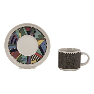 Scenario Metropol Tea and Coffee Cup with Saucer from Rosenthal, 1990, Set of 2 For Sale