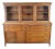 Mid Century Modern Boho Chic Mahogany Buffet & Hutch Bookcase Display Cabinet For Sale