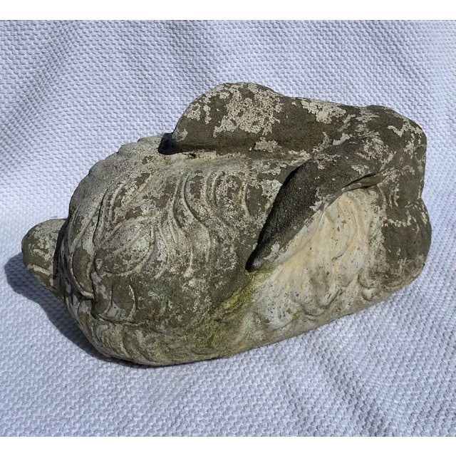 Antique English Cast Stone Garden Rabbit | Chairish