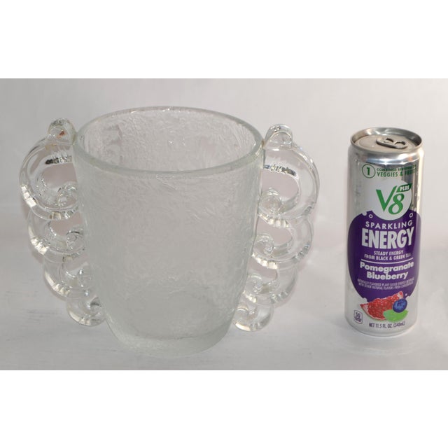 Transparent 1930 Art Deco Pierre d'Avesn Etched Fine Art Glass Vase Four Handles Daum France For Sale - Image 8 of 15