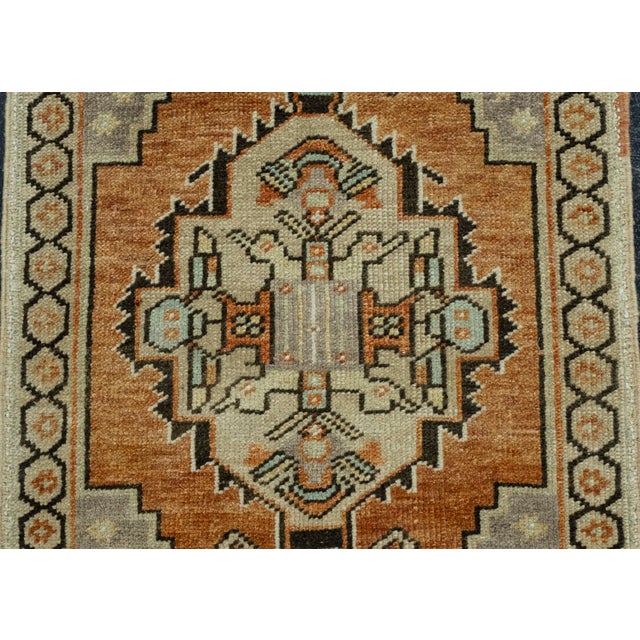 Turkish Mini Rug Oriental Hand Knotted Vintage Rug 1'8" x 3'5" #16209 For Sale - Image 4 of 8
