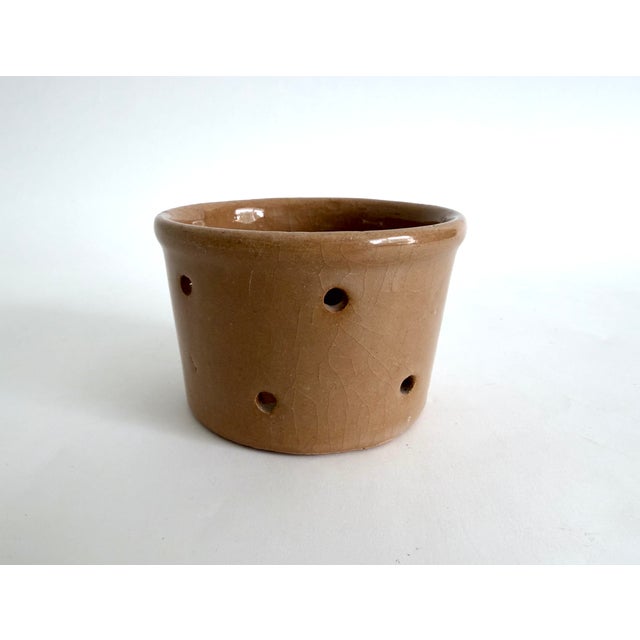 French Country Vintage French Terracotta Faisselle Strainer Bowl For Sale - Image 3 of 8