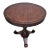 Neoclassical Style Carved and Cross-Banded Mahogany Pedestal Center Table For Sale