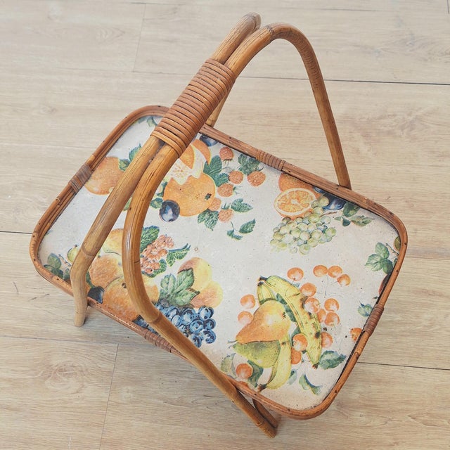 Vintage Bamboo Serving Tray, 1950s, in Very Good conditions. Designed 1950 to 1959