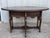 Baroque 18th Century Carved Oak Gateleg Oval Table with Drawers and Lyre Legs For Sale - Image 3 of 18