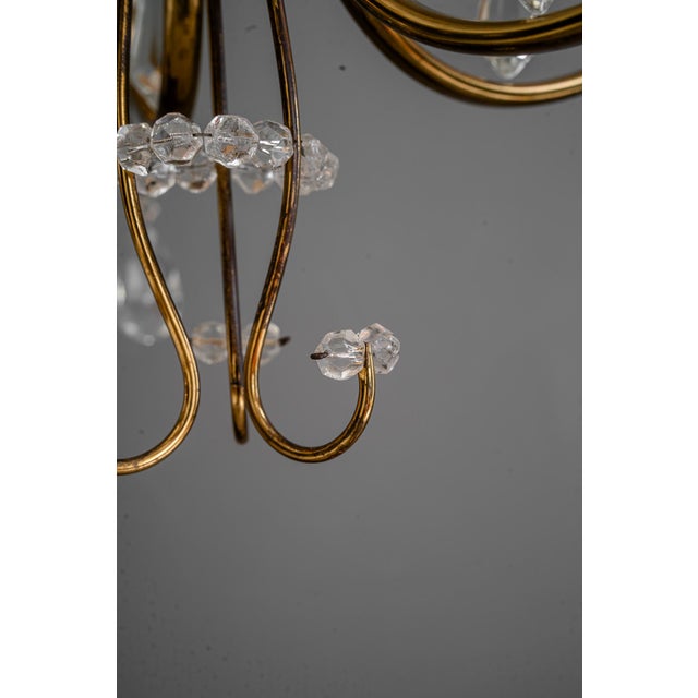 Rupert Nikoll chandelier vienna around 1960s Original condition The fabric shades are replaced ( new ) I have official...