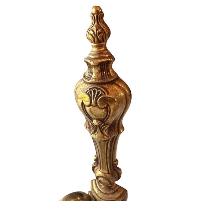 Rococo 1950s Pair of Antique French Bronze Two-Arm Sconces – Heavy, Ornate Rococo Style, Natural Patina, Requires Rewiring For Sale - Image 3 of 9