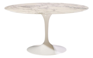 Eero Saarinen for Knoll Mid Century 54" Tulip Carrara Marble Dining Table