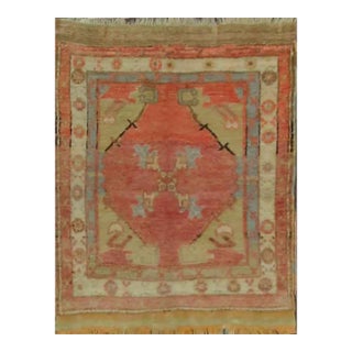 Antique Turkish Oushak Rug, Western Anatolia, Circa 1900–1920 For Sale