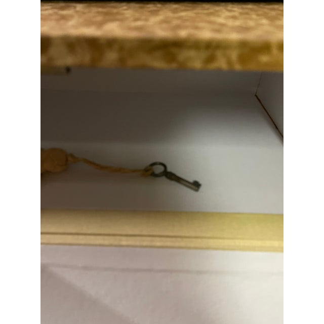 Brown Antique French Crotch Mahogany and Leather Cartonnier or Cabinet With Compartments For Sale - Image 8 of 13