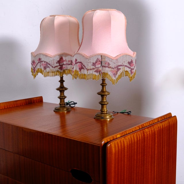 Table Lamps with Beads, 1960s, Set of 2 For Sale - Image 4 of 18