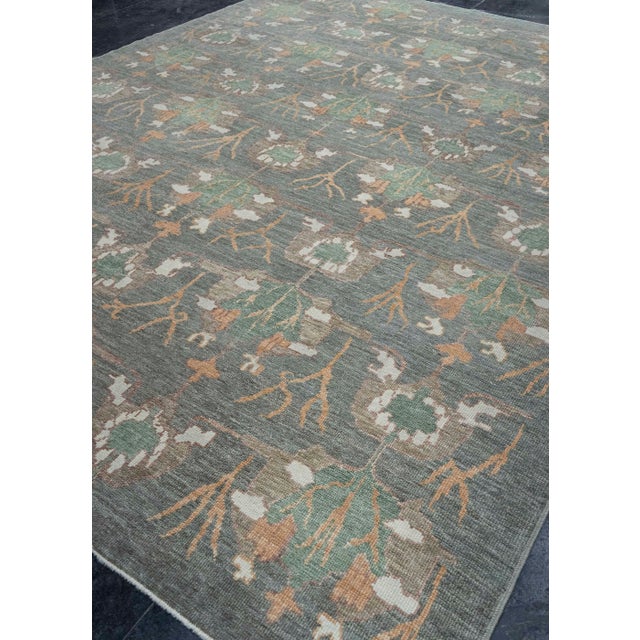 Black Turkish Oushak Rug 9'5" x 12'6" #20374 For Sale - Image 8 of 8