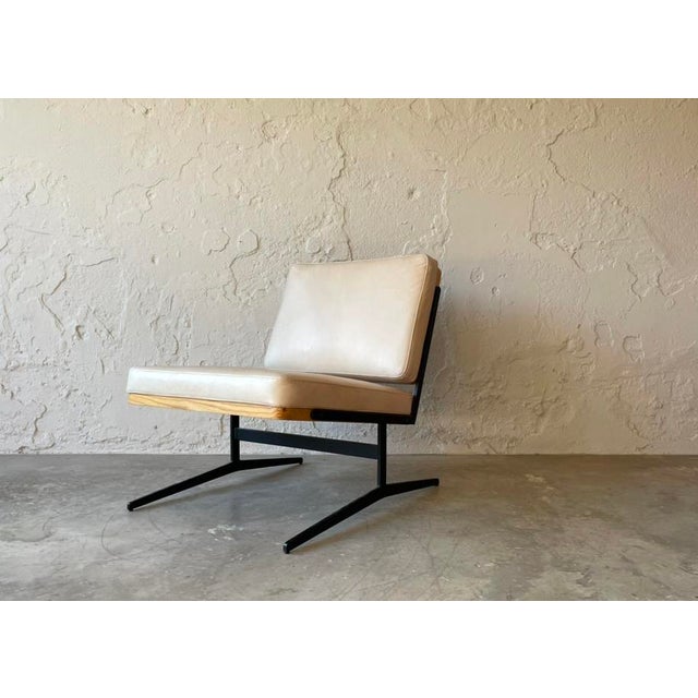 Modern Faux Leather Easy Chair, 1990s For Sale - Image 3 of 8