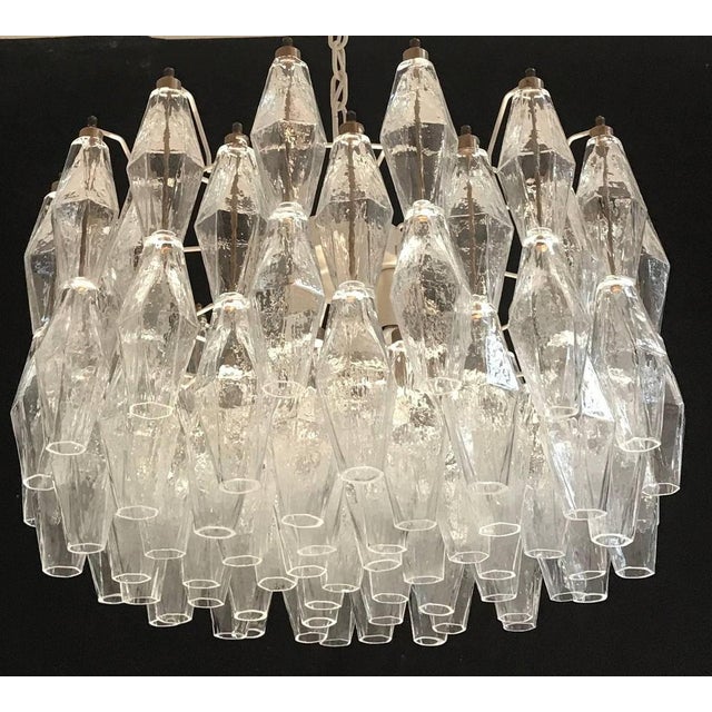 Glass Poliedri Murano Glass Chandelier in the style of Carlo Scarpa, 1980s For Sale - Image 7 of 18