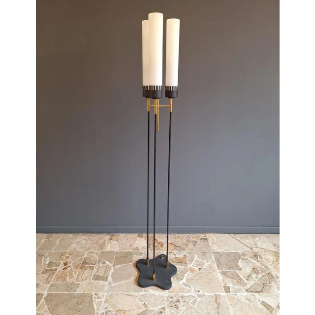 Vintage Italian Three-Light Floor Lamp from Stilux Milano, 1950s For Sale - Image 9 of 9