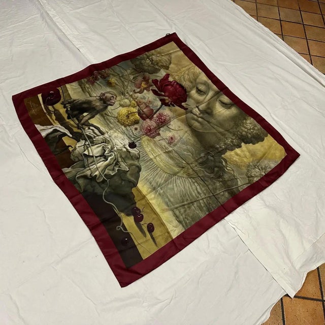 A 21st Century Neoclassical Style Italian Silk Scarves by Yana Movchan For Sale - Image 11 of 12