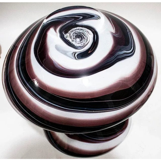 Glass Makora Purple Swirl Blown Glass Vase - Made in Poland For Sale - Image 7 of 8