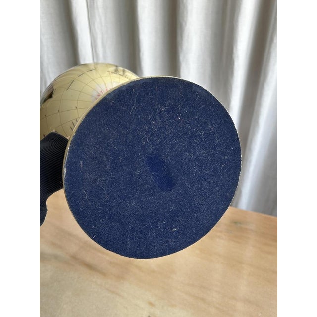 Vintage Revolving Beige Terrestrial Globe with Gemstones, 1990s For Sale - Image 12 of 14