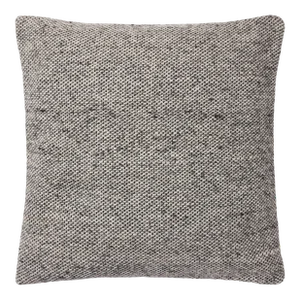 Amber Lewis x Loloi Claudette Charcoal / Grey 22'' x 22'' Cover with Poly Pillow