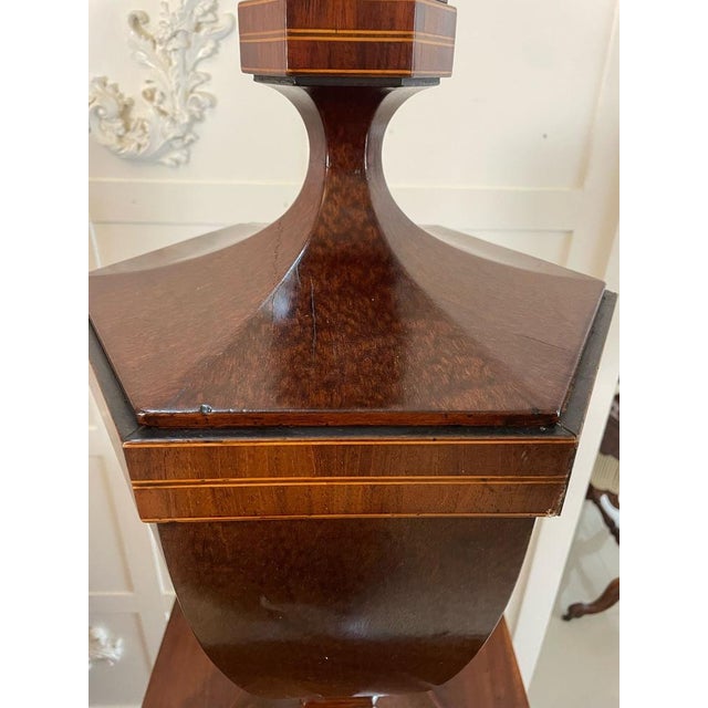 Antique George III Mahogany Inlaid Wine Urns, 1800, Set of 2 For Sale - Image 11 of 18