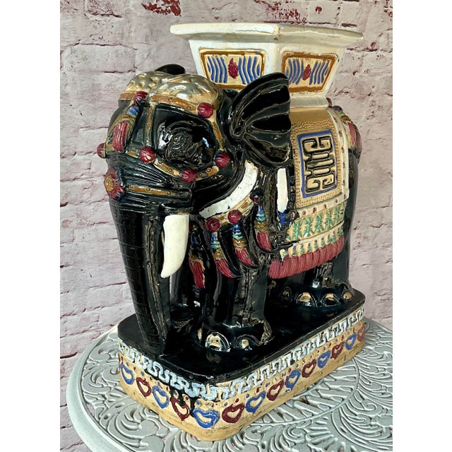 Vintage Chinese Ceramic Elephant Garden Stool For Sale In Tampa - Image 6 of 10
