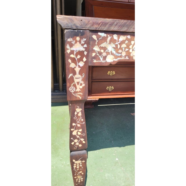 Rare 19th Century Chinese Inlaid Table For Sale - Image 10 of 11