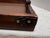 Large rustic elegant wood tray with side handles, textured tray interior, aged hardware and faux leather accents. Perfect...