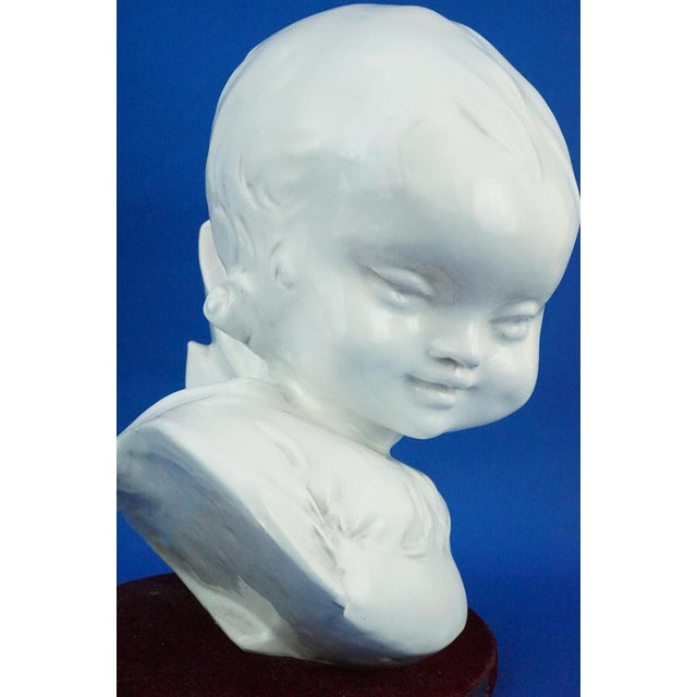 Futuristic Bust of Girl by Domenico Matteucci, Mid-20th Century For Sale - Image 11 of 18