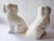 Staffordshire Style Spaniels - Vintage White Glazed Ceramic With Gold Accents - A Pair For Sale - Image 4 of 7