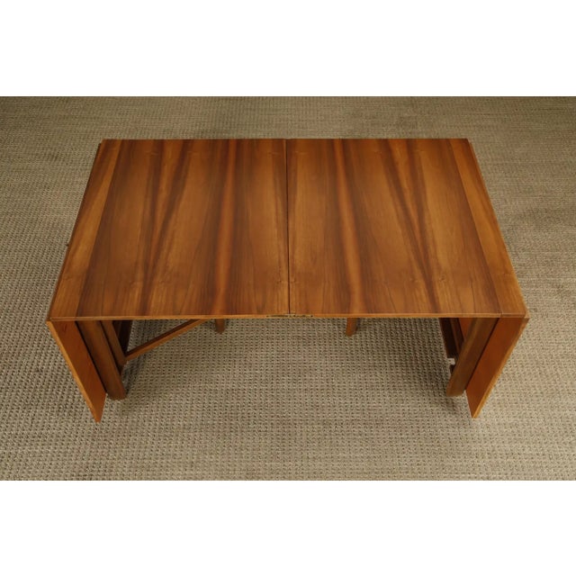Attributed to Bruno Mathsson Attributed 'Maria' Drop-Leaf Folding Table in Walnut, Sweden, C 1950s For Sale - Image 14 of 18