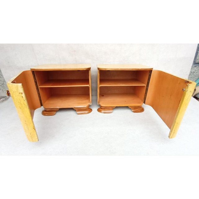 Bedside Tables by Jindřich Halabala for Up Závody, 1950s, Set of 2 For Sale - Image 16 of 18