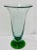 Green Vintage Hand Blown Art Glass Flower Vase For Sale - Image 8 of 8