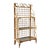 Vintage Bamboo Etagere Three Shelves W Glass Bakers Rack ~ Coastal For Sale