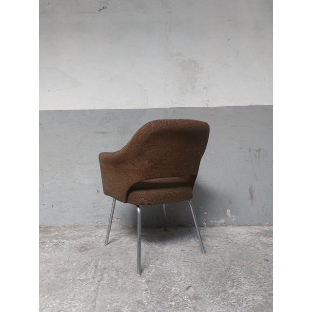 1960s Vintage Lounge Chair in Woolen Fabric, 1960s For Sale - Image 5 of 18