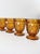 Mid 20th Century Vintage Amber Glass Pitcher and Tumbler Set For Sale - Image 5 of 12