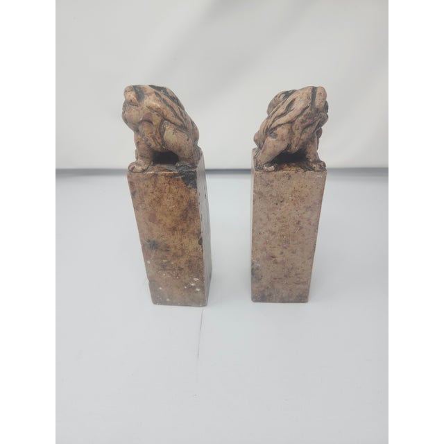Pair Foo Dog Chops For Sale - Image 4 of 7