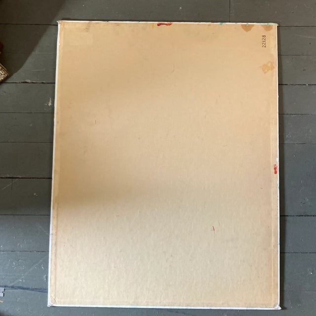 Abstract 1960s Original Vintage Abstract Pop Modernist Still Life Painting For Sale - Image 3 of 3