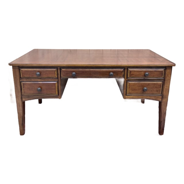 Late 20th Century Hooker Seven Seas Cherry Bow Front Writing Desk For Sale