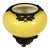 Antique French Sevres Optat Milet Ceramic Rose Bowl Vase, Yellow Glaze, Blackened Bronze For Sale